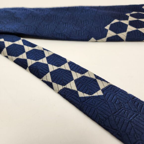 VTG 90s JC Penny Tie Mens Eclectic Retro Embroidered Preppy Edgy Grandpa Core - Picture 7 of 11